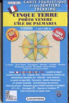 Carte touristique et des sentiers trekking Cinque Terre Porto Venere LìIle de Palmaria