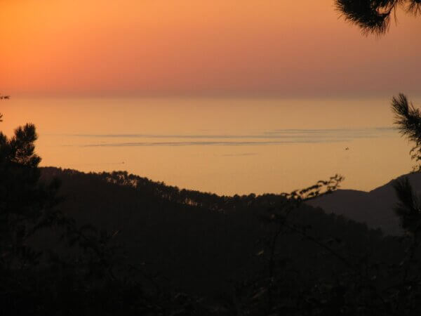 Tramonto in Liguria